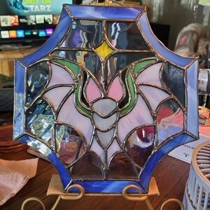 Stained Glass Bat Art Piece